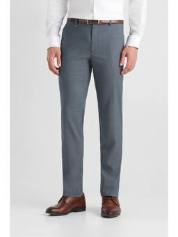 Van Heusen - Men Grey Check Slim Fit Trousers
