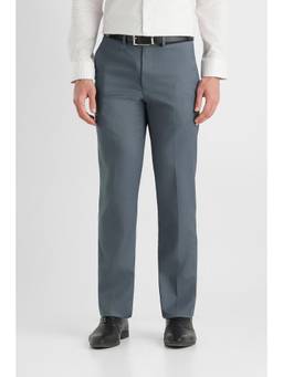 Van Heusen - Men Grey Textured Slim Fit Trousers