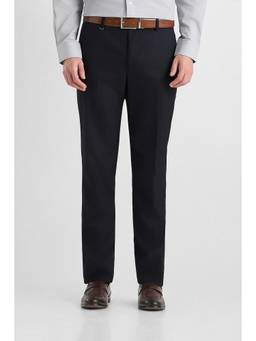 Van Heusen - Men Black Solid Slim Fit Trousers