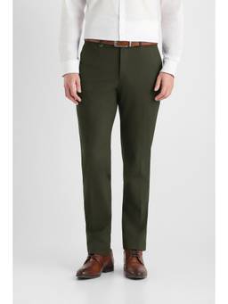 Van Heusen - Men Olive Textured Slim Fit Trousers