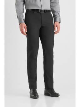 Van Heusen - Men Black Solid Ultra Slim Fit Trousers