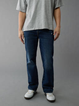 American Eagle - Navy Blue Easy flex Tencel Fibers Ripped Original Bootcut Jeans