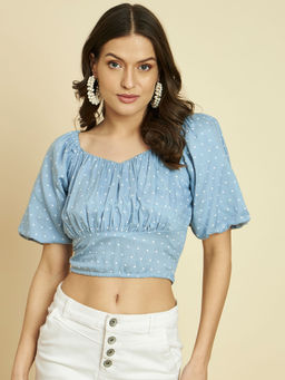 Trend Arrest - Puff Sleeves Printed Top