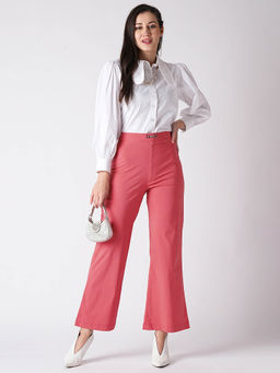 Globus - Women Pink Mid Rise Flared Fit Bootcut Trouser