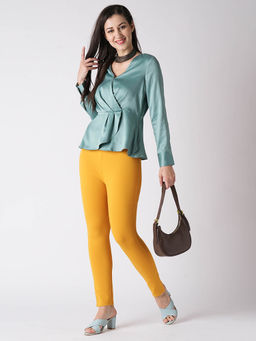 Globus - Women Ochre Skinny Fit Trousers