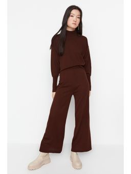 Trendyol - Womens Brown Textured Co-Ord (Set of 2)