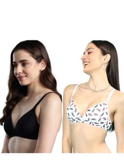 Leading Lady - Womens Lightly Padded Non-Wired T-shirt Bra - Multi-Color (Pack of 2)