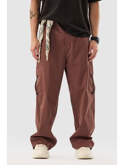 Snitch - Brown Solid Loose Casual Cargo