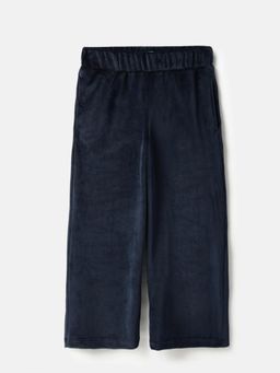 United Colors of Benetton - Blue Solid Velour Pant