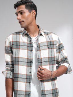 HIGHLANDER - Men Multi-Color Cotton Checks Oversized Fit Shirt