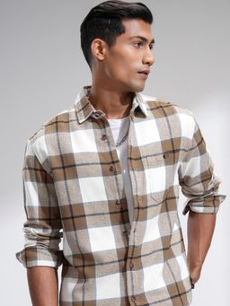 HIGHLANDER - Men Multi-Color Cotton Checks Oversized Fit Shirt