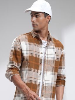 HIGHLANDER - Men Multi-Color Cotton Checks Oversized Fit Shirt