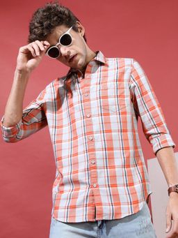 HIGHLANDER - Men Multi-Color Cotton Checks Slim Fit Shirt