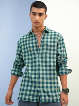 HIGHLANDER - Men Multi-Color Cotton Blend Checks Relaxed Fit Shirt