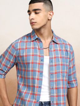 HIGHLANDER - Men Multi-Color Cotton Checks Regular Fit Shirt