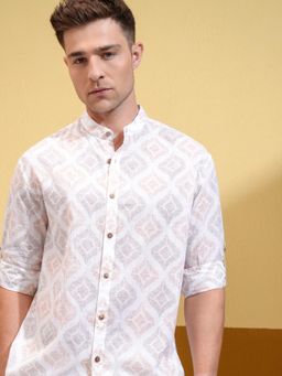 HIGHLANDER - Men Multi-Color Cotton Printed Relaxed Fit Shirt