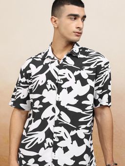 HIGHLANDER - Men Multi-Color Viscose Floral Relaxed Fit Shirt