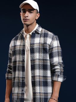 HIGHLANDER - Men Multi-Color Cotton Blend Checks Relaxed Fit Shirt