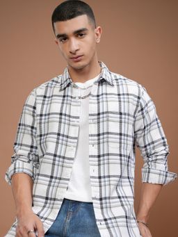 HIGHLANDER - Men Multi-Color Cotton Checks Slim Fit Shirt