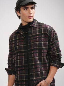 HIGHLANDER - Men Multi-Color Cotton Blend Checks Relaxed Fit Shirt
