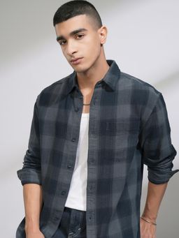 HIGHLANDER - Men Multi-Color Cotton Checks Relaxed Fit Shirt