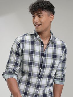 HIGHLANDER - Men Multi-Color Cotton Checks Slim Fit Shirt