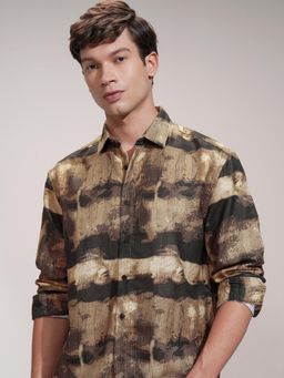 HIGHLANDER - Men Multi-Color Polyester Printed Relaxed Fit Shirt