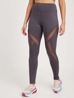Styli - Grey Mesh And Stitch Insert Active Leggings