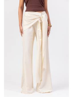 PAST MODERN - Scarf Wrap Off White Pant