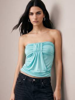 Outzidr - Polyester Blue Solid Top