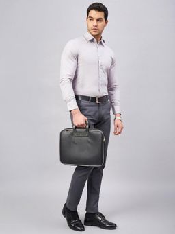 Louis Stitch - Men Pink Cotton Self Design Regular Fit Shirt