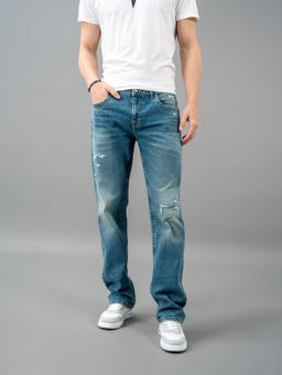 ROOKIES - Blue 5 Pocket Straight Fit Jeans
