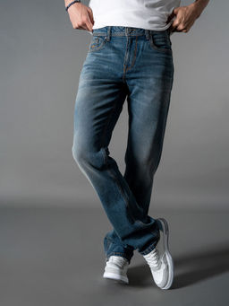 ROOKIES - Blue 5 Pocket Straight Fit Jeans