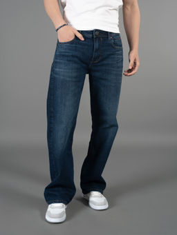 ROOKIES - Dark Blue 5 Pocket Straight Fit Jeans