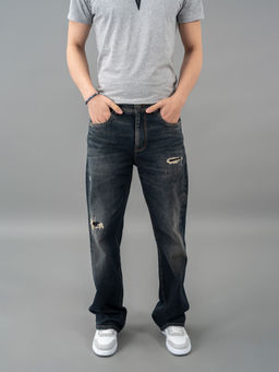ROOKIES - Navy Blue 5 Pocket Straight Fit Jeans