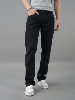ROOKIES - Black 5 Pocket Straight Fit Jeans
