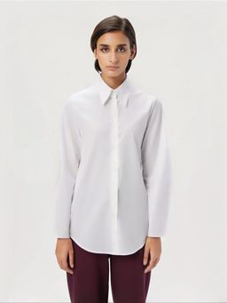 Genes Lecoanet Hemant - Women White Cotton Back Printed Shirt