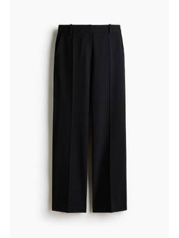 H&M - Women Black Tailored Straight Trousers