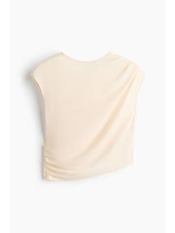 H&M - Women Off White Draped asymmetric top