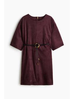 H&M - Women Purple Napped dress with belt