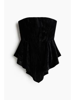 H&M - Women Black Velvet bandeau top