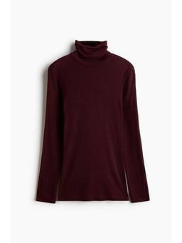 H&M - Women Maroon Wool turtleneck top