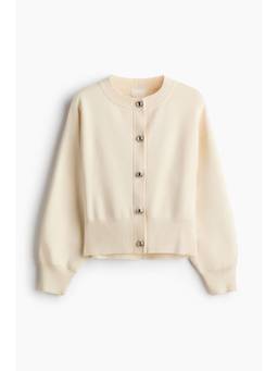 H&M - Women Beige Fine-knit cardigan