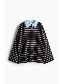 H&M - Women Brown Oversized polo shirt