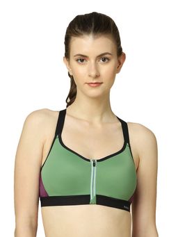 Triumph - Triaction 125 Padded Wireless Front Open High Coverage Racer Back Sports Bra