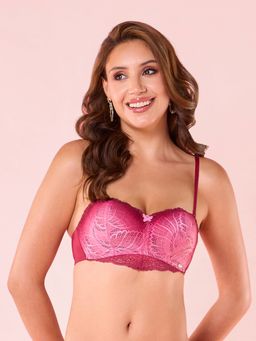 Enamor - F192 Padded Wire-Free High Coverage Scallop Wave Balconette