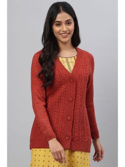 Aurelia - Orange Yarn Dyed Short Coat