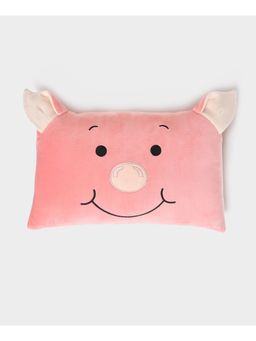 Mi Arcus - Printed Pink Burrow Pillow with Korean Fur