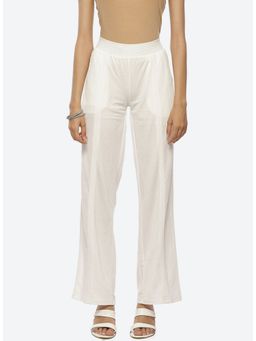 Lakshita - Off-white Delicate Fabric Palazzo Pants