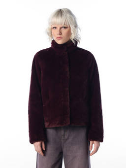 ONLY - Women Maroon Solid/Plain Polyester Jacket